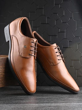 Alberto Torresi Genuine Leather Brown Laceup Formal Shoes